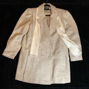 KARIZMA East LTD. Vintage Double Breasted Coat Gray-Beige Size 12